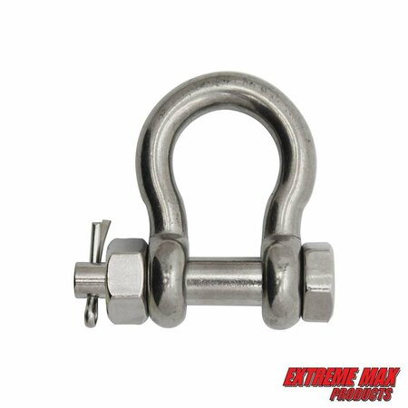 EXTREME MAX Extreme Max 3006.8366 BoatTector Stainless Steel Bolt-Type Anchor Shackle - 1/4" 3006.8366